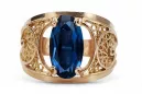 Sapphire Original Vintage 14K Rose Gold Ring Vintage vrc057r